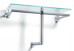 Zack Wandgarderobe Edelstahl inklusive Glasablage