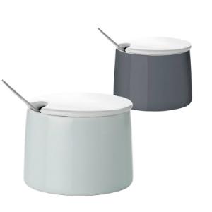 stelton Emma Zuckerdose mit Deckel Porzellan glasiert