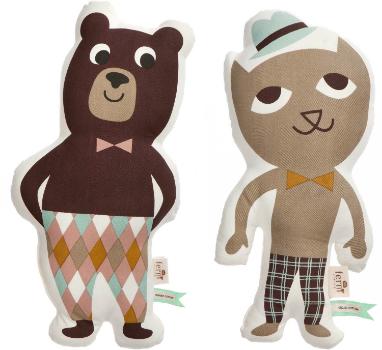 ferm-living-kinderkissen-mr-bear-und-mr-cat