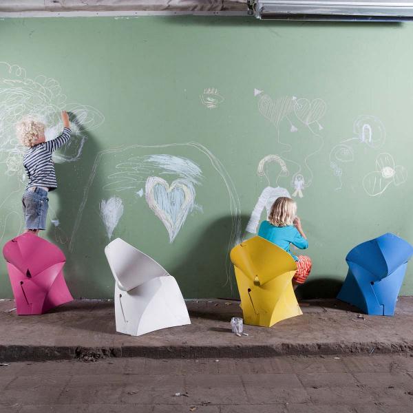 flux chair junior | faltbarer Kinder-Stuhl in der Farbe Gelb flux chair junior gelb faltbarer Kinder-Stuhl