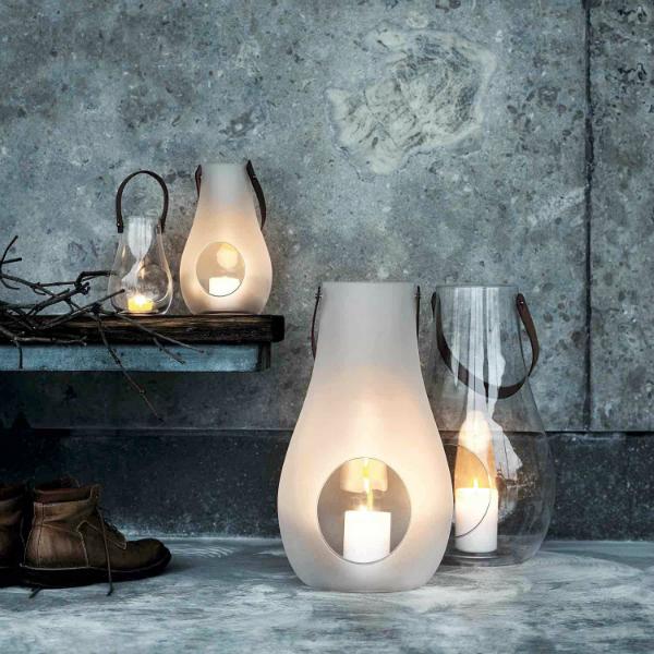 Laterne aus Klarglas oder Milchglas aus der Kollektion Design with Light von Holmegaard Holmegaard Design with Light Laterne aus Klarglas oder Milchglas