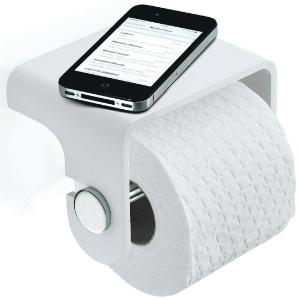 Toilettenpapierhalter mit Ablage / aus Mineralguss | Decor Walther Stone Toilettenpapierhalter mit Ablage / aus Mineralguss