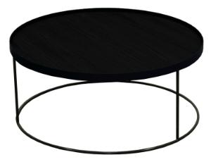 Runder, niedriger Design-Beistelltisch ohne Tablett von Notre Monde: XL notre-monde-tisch-xl-rund-niedrig