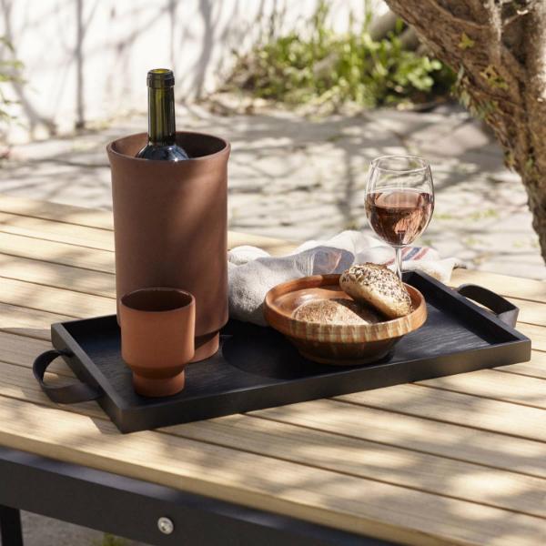 Skagerak: "Norr Tray" Tablet | Material: Eiche / Leder | Design: Skagerak Design norr-tablett-skagerak