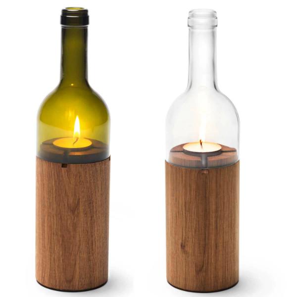 Weinlicht von side-by-side | Material: Eiche geölt – Glas in klar oder moosgrün weinlicht-side-by-side