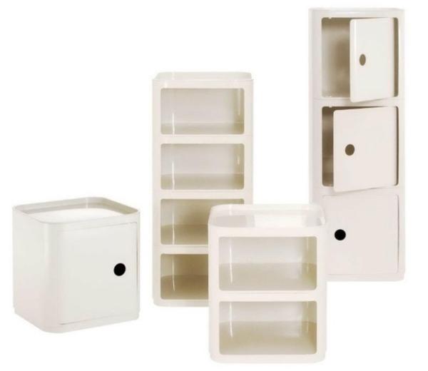 Quadratische Componibili Abschlussplatte/Deckel von Kartell | Design: Anna Castelli Ferrieri, 1969 kartell-componibili-deckel-quadratisch