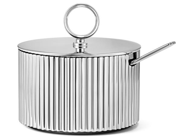 Georg Jensen Bernadotte Zuckerdose mit Löffel | Design: Bernadotte, 2018 georg-jensen-bernadotte-zuckerdose-mit-loeffel