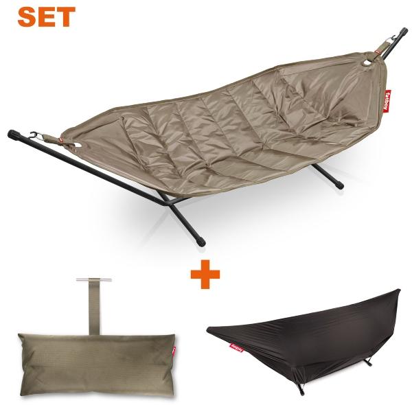 Set - Fatboy Headdemock Deluxe Hängematte inkl. Gestell, Kissen und Abdeckplane | Design: Fatboy fatboy-haengematten-set-deluxe