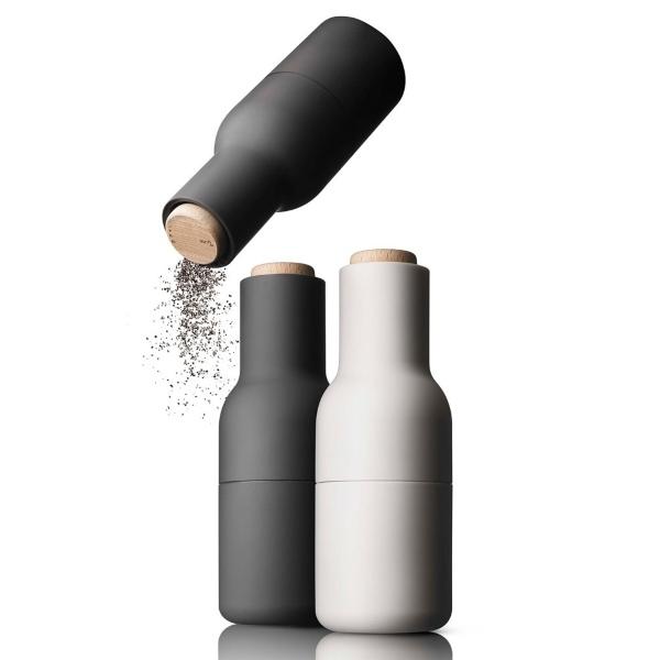 Bottle small Mühlen-Set - ash & carbon / Eiche | Design: Norm menu-bottle-small-muehlen-set
