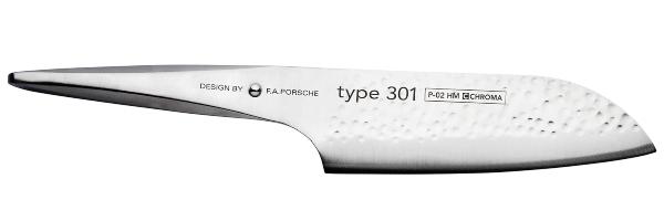 CHROMA type 301 Santoku mit dem Hammerschlag P-02 HM | Profi-Messer chroma-type-301-santoku-mit-hammerschlag-p02-hm