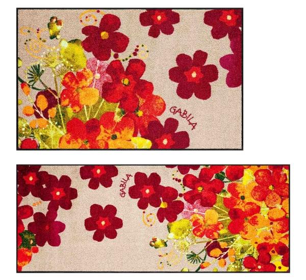 Salonlöwe Fußmatte Maggio von Rosina Wachtmeister salonloewe-maggio-beige-rot-fussmatte