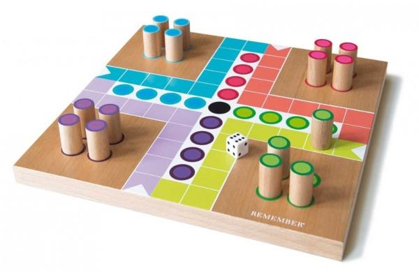 REMEMBER - Patschisi Spiel | Brettspiel | für 2-4 Spieler | ab 5 Jahren geeignet | Material: Buchenholz remember-patschisi-spiel