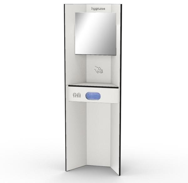 hygn.me – Hygienestation 1.1 inkl. Desinfektionsspender und Modul Mundschutz hygn-me-hygienestation-1-1-mundschutz