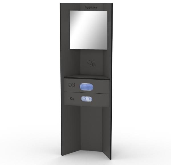 hygn.me – Hygienestation 1.2 inkl. Desinfektionsspender, Modul Mundschutz & Modul Handschuhe hygn-me-hygienestation-1-2-mundschutz-handschuhe