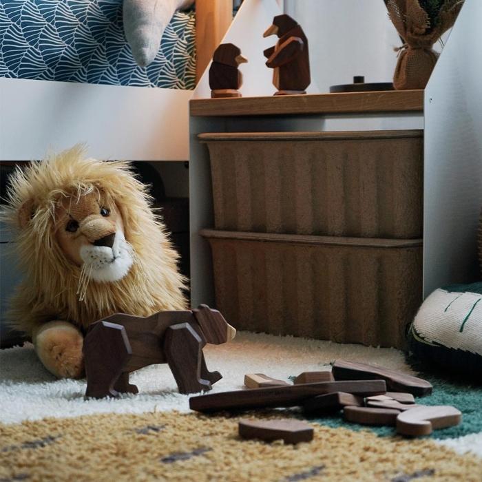 Holzmagnetfigur Bär aus sechs Einzelteilen | Design: FableWood fablewood-holzmagnetfigur-baer