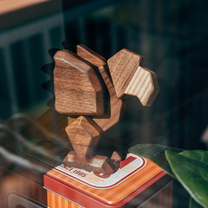 Holzmagnetfigur Papagei aus sechs Einzelteilen | Design: FableWood papagei