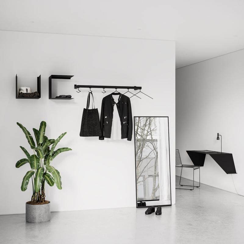 NICHBA – U-Shelve Wandboard | 3 verschiedene Aufhänge-Möglichkeiten | Design: Nichlas B. Andersen nichba-u-shelve-regal