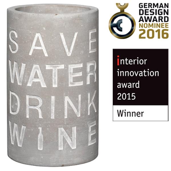 Räder Weinkühler Save Water | Serie: Poesie et Table | Design: muk/Werksdesign raeder-design-weinkuehler-beton-save-water