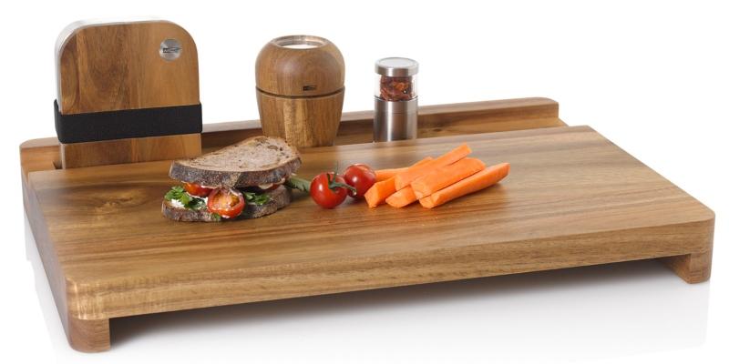 AdHoc – Schneidbrett mit integrierter Lunchbox COTTO | aus Akazienholz adhoc-schneidebrett-mit-lunchbox-cotto