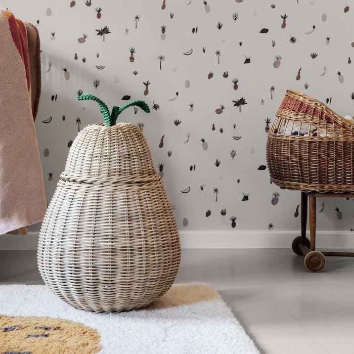 ferm LIVING – Aufbewahrungskorb geflochten | in Apfel / Birnen Form | Design: ferm Living ferm-living-geflochtener-korb