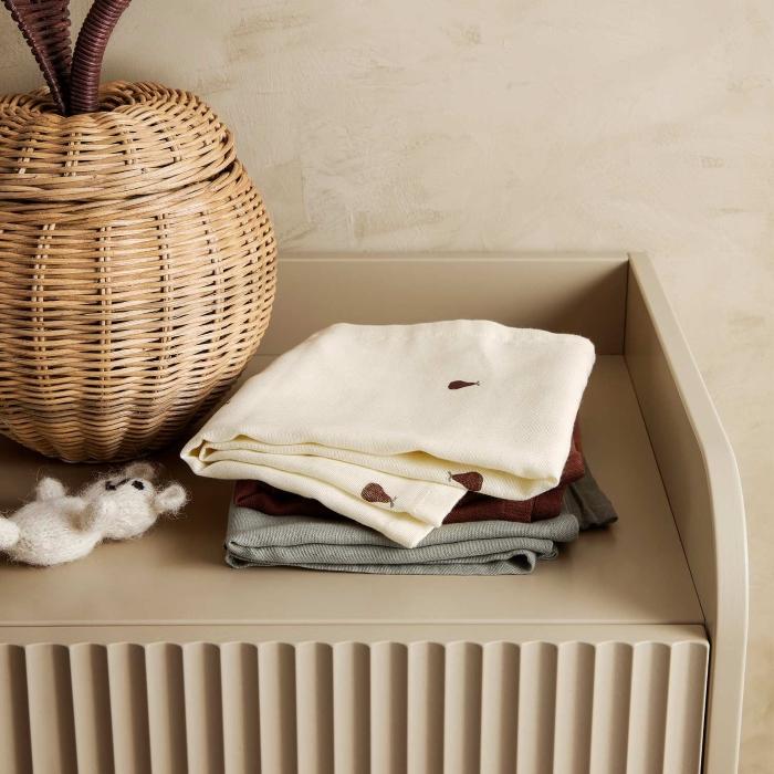 ferm LIVING – Mulltücher Birne 3er Set | aus 100 % GOTS-zertifizierter Bio-Baumwolle ferm-living-mulltuecher-birne-3er-set