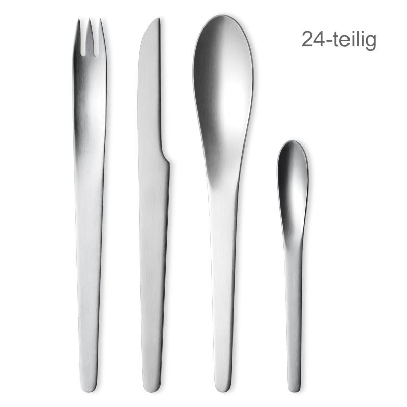 Georg Jensen Arne Jacobsen Besteck | 4 / 24 teilig | Design: Arne Jacobsen georg-jensen-arne-jacobsen-besteck-skandinavische-designer