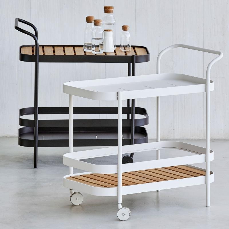 Cane-line Roll Barwagen inkl. Teak Tischplatte | Barwagen | Design: Duo Welling/Ludvik cane-line-roll-barwagen-inkl-teak-tischplatte outdoor-kueche-im-garten
