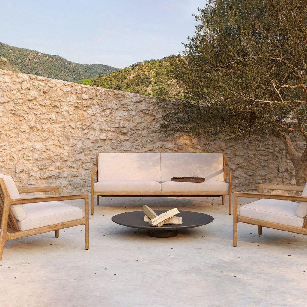Ethnicraft 2 Sitzer Outdoor Sofa - wunderpaar passend als Lounge