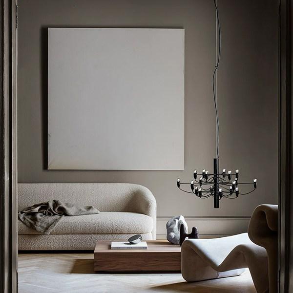 Flos – 2097/18 Pendelleuchte | Kronleuchter mit 18 Fassungen | Design: Gino Sarfatti Flos – 2097/18 Pendelleuchte | Kronleuchter mit 18 Fassungen | Design: Gino Sarfatti