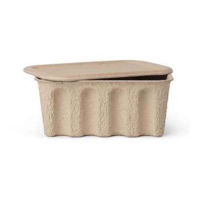 Regal dekorieren – mit kreativen Ideen und effizienten Tipps 3 ferm LIVING Paper Pulp Boxen bestehen aus 100% Recycling-Papierzellstoff. Im 2er-Set.