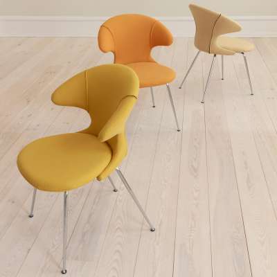 Trends 2024: kurvig, markant und farbenfroh 4 Farbe fürs Esszimmer: Time Flies Stühle von UMAGE