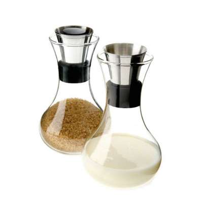 Cafécore Interieur Trend: Nicht nur für Kaffee-Fans! 4 Milch- und Zucker kamen selten so stylish daher wie in diesem gläsernen Duo von Eva Solo. Perfekete Begleiterr für den Cafécore Interieur Trend.