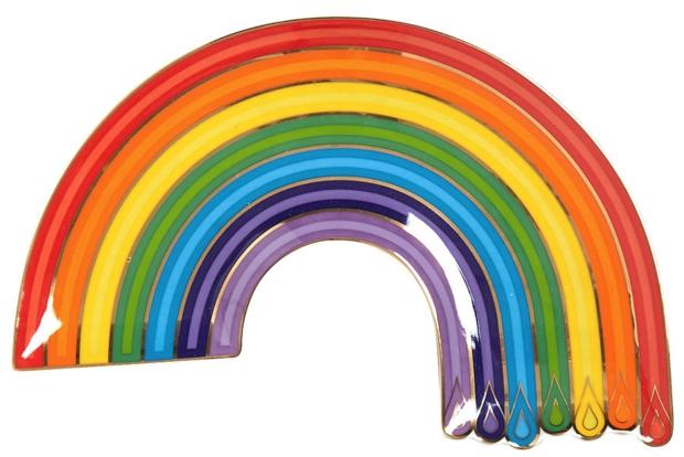 Dripping Rainbow Abageschale, handgefertigt / vergoldet | Design: Jonathan Adler Dripping Rainbow Abageschale, handgefertigt / vergoldet | Design: Jonathan Adler