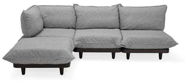 Fatboy – Paletti rock grey Lounge-Sofa aus Sitzecke, Sitz und Hocker 