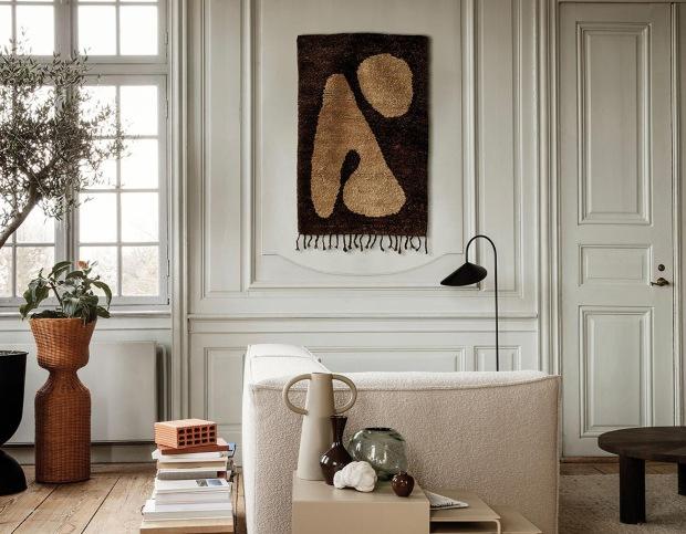 Schick und praktisch: kreative Ideen für kahle Wände 2 ferm living abstract teppich 3