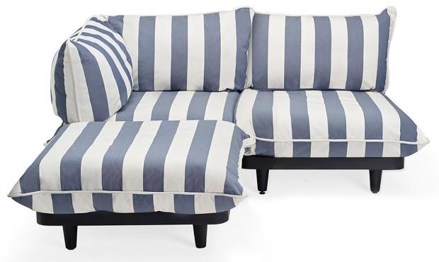 Fatboy – Paletti stripe ocean blue Lounge-Sofa aus Sitzecke, Sitz und Hocker Fatboy – Paletti stripe ocean blue Lounge-Sofa aus Sitzecke, Sitz und Hocker - Zimmer mit Schräge einrichten