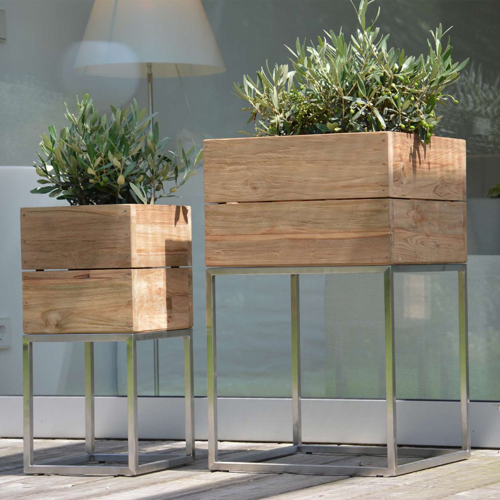 Designer Pflanzkübel: unsere liebsten Urban Big Five 14 Ein formschöner Holzklotz: der kompakte Jan Kurtz Minigarden.